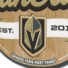 Vegas Golden Knights 3D Fan Cave Wood Sign