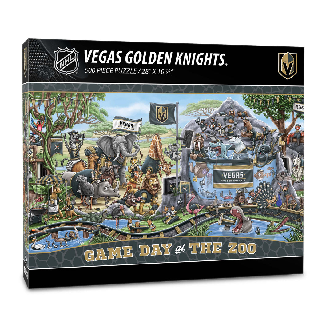 Vegas Golden Knights Game Day At The Zoo 500 Piece Puzzle