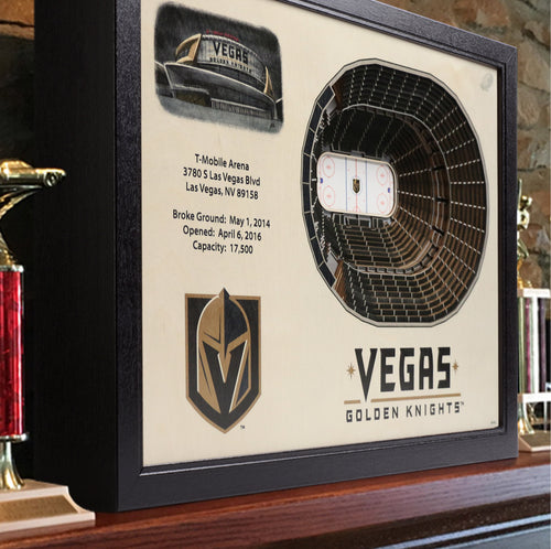 Vegas Golden Knights 25-Layer StadiumViews 3D Wall Art - T-Mobile Arena