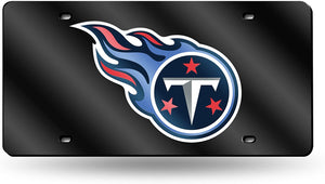 Tennessee Titans Black Chrome Laser Tag License Plate