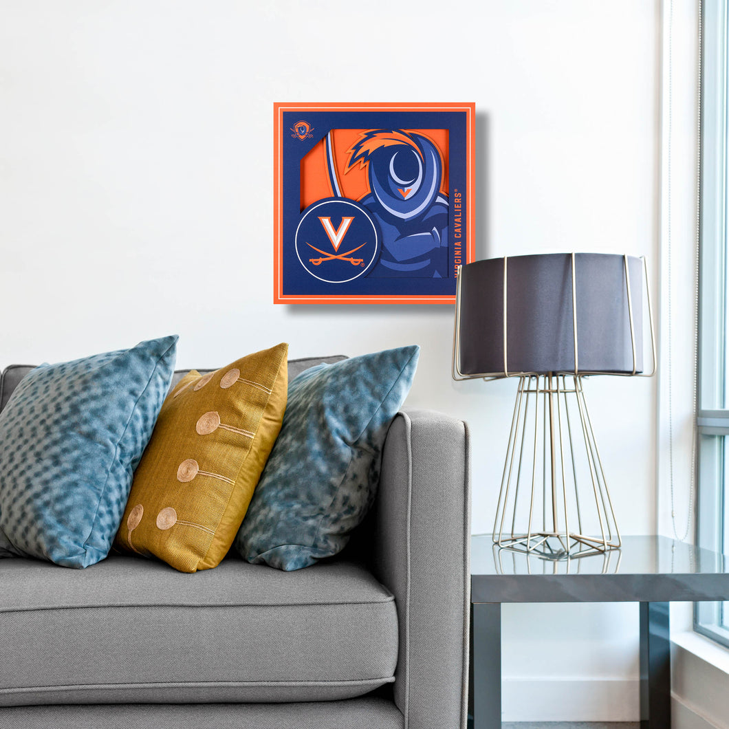 Virginia Cavaliers 3D Logo Series Wall Art - 12