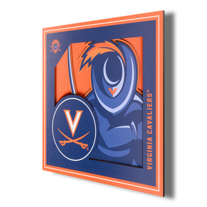 Virginia Cavaliers 3D Logo Series Wall Art - 12"x12"