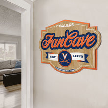 Virginia Cavaliers 3D Fan Cave Wood Sign