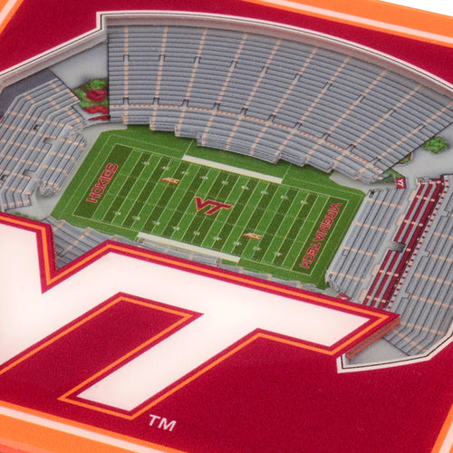 Virginia Tech Hokies 3D StadiumViews Coaster Set