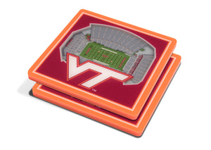 Virginia Tech Hokies 3D StadiumViews Coaster Set