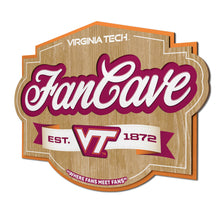 Virginia Tech Hokies 3D Fan Cave Wood Sign