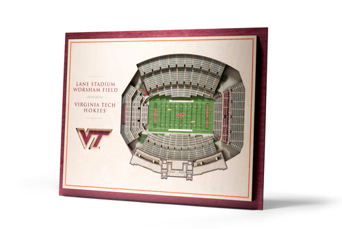 virginia tech hokies football lane stadium 3d stadiumview wall art