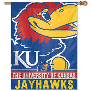 Kansas Jayhawk Vertical Flag - 27" X 37"