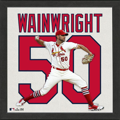 Adam Wainwright St. Louis Cardinals Impact Jersey Framed Photo