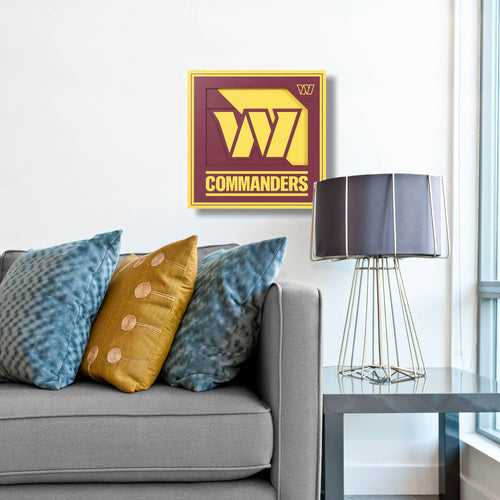 Washington Commanders 3D Logo Series Wall Art - 12