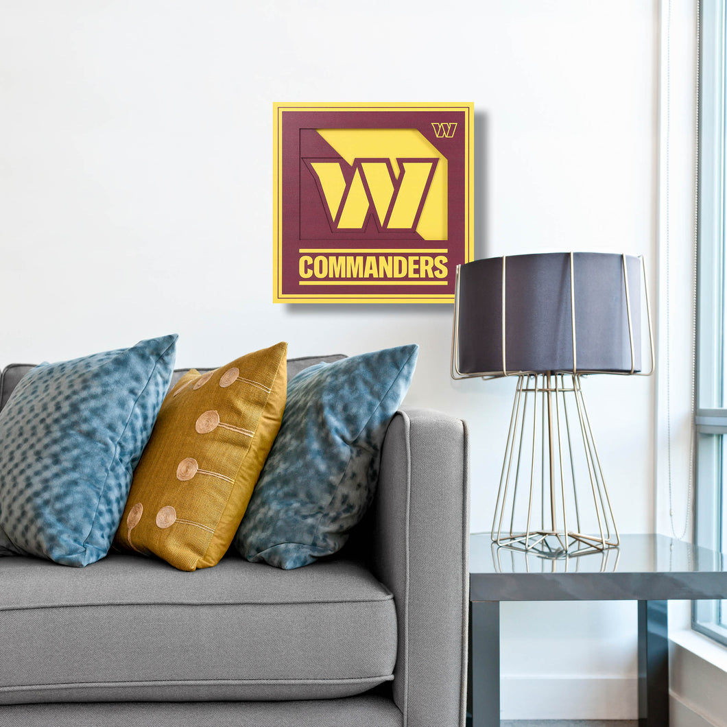 Washington Commanders 3D Logo Series Wall Art - 12