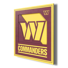 Washington Commanders 3D Logo Series Wall Art - 12"x12"