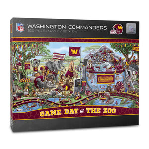Washington Commanders Game Day At The Zoo 500 Piece Puzzle