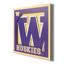 Washington Huskies 3D Logo Series Wall Art - 12"x12"
