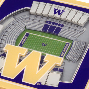 Washington Huskies 3D StadiumViews Coaster Set