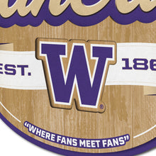 Washington Huskies 3D Fan Cave Wood Sign