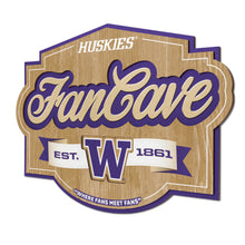 Washington Huskies 3D Fan Cave Wood Sign