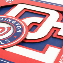 Washington Nationals 3D Logo Series Wall Art - 12"x12"