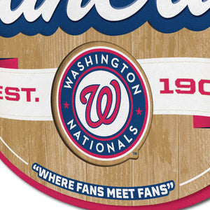 Washington Nationals 3D Fan Cave Wood Sign