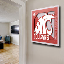 Washington State Cougars 3D Logo Series Wall Art - 12"x12"