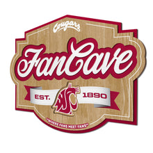 Washington State Cougars 3D Fan Cave Wood Sign