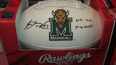 Sports memorabilia Marshall football signed by Aaron Dobson from Sports Fanz