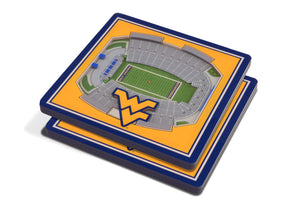 West Virginia Mountaineers 3D StadiumViews Coaster Set