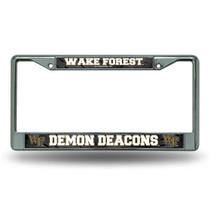 Wake Forest Demon Deacons Chrome License Plate Frame