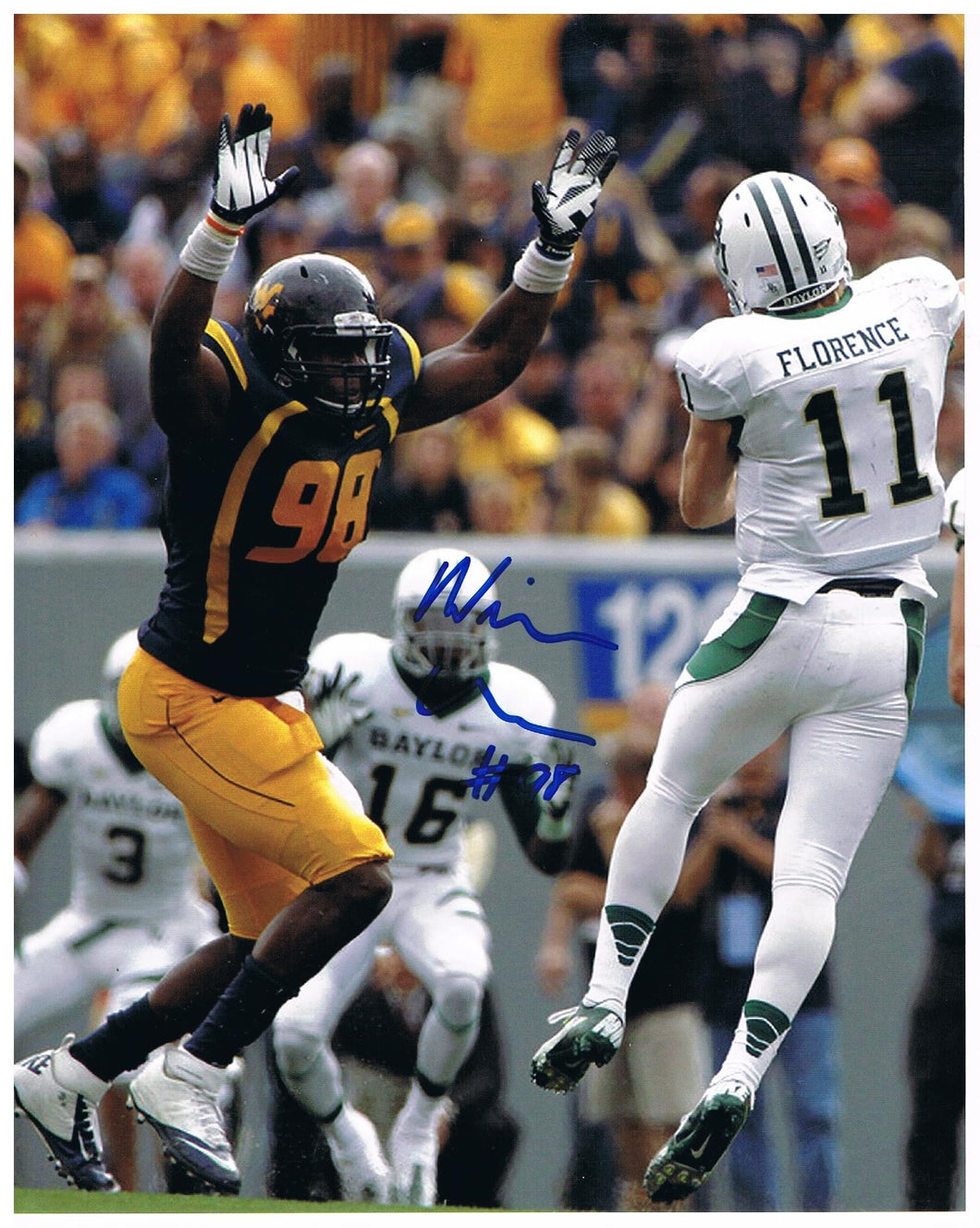 Will Clarke West Virginia Mountaineers Autographed 8x10 Photo