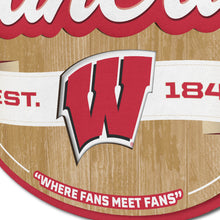 Wisconsin Badgers 3D Fan Cave Wood Sign