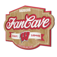 Wisconsin Badgers 3D Fan Cave Wood Sign