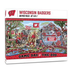 Wisconsin Badgers Game Day At The Zoo 500 Piece Puzzle