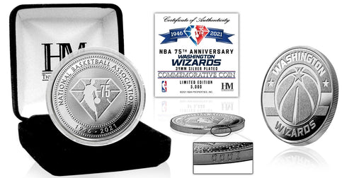 Washington Wizards NBA 75th Anniversary Silver Mint Coin