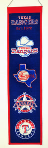 Texas Rangers Heritage Banner - 8"x32"
