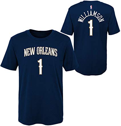 Zion Williamson New Orleans Pelicans #1 Navy Youth Player Name & Number Shirt