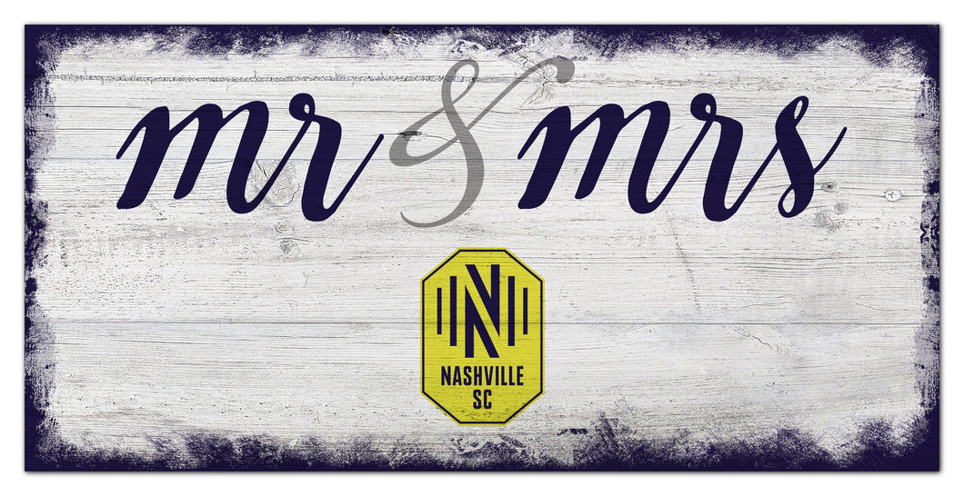 Nashville SC Mr. & Mrs. Script Wood Sign - 6